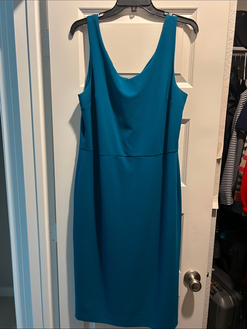 Betsey Johnson Teal Sleeveless Sheath Dress